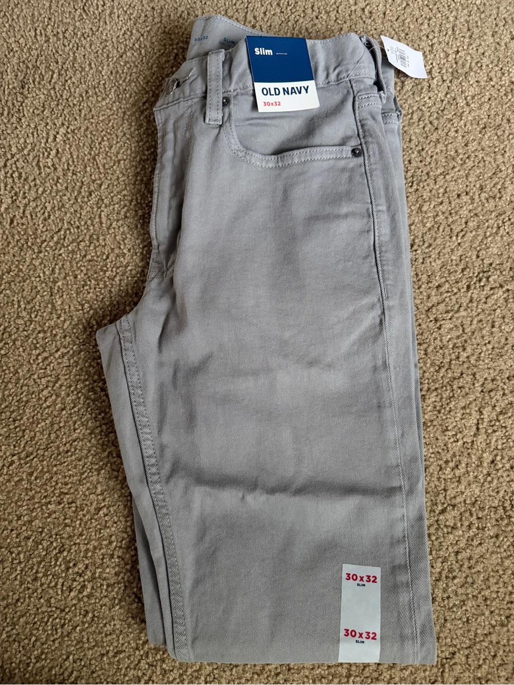 Old Navy Men's Slim Fit Light Gray Chinos